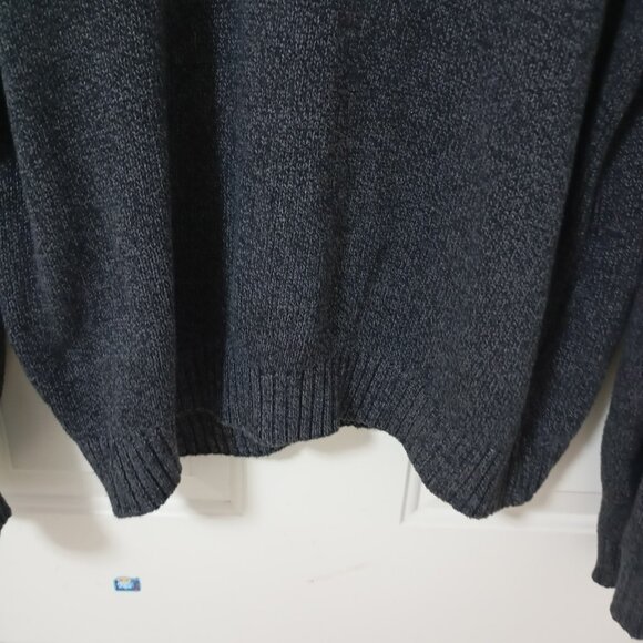 Chaps Men's Gray 100% Cotton 1/4 Button Sweater Size Extra Large - Picture 5 of 16